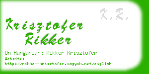 krisztofer rikker business card